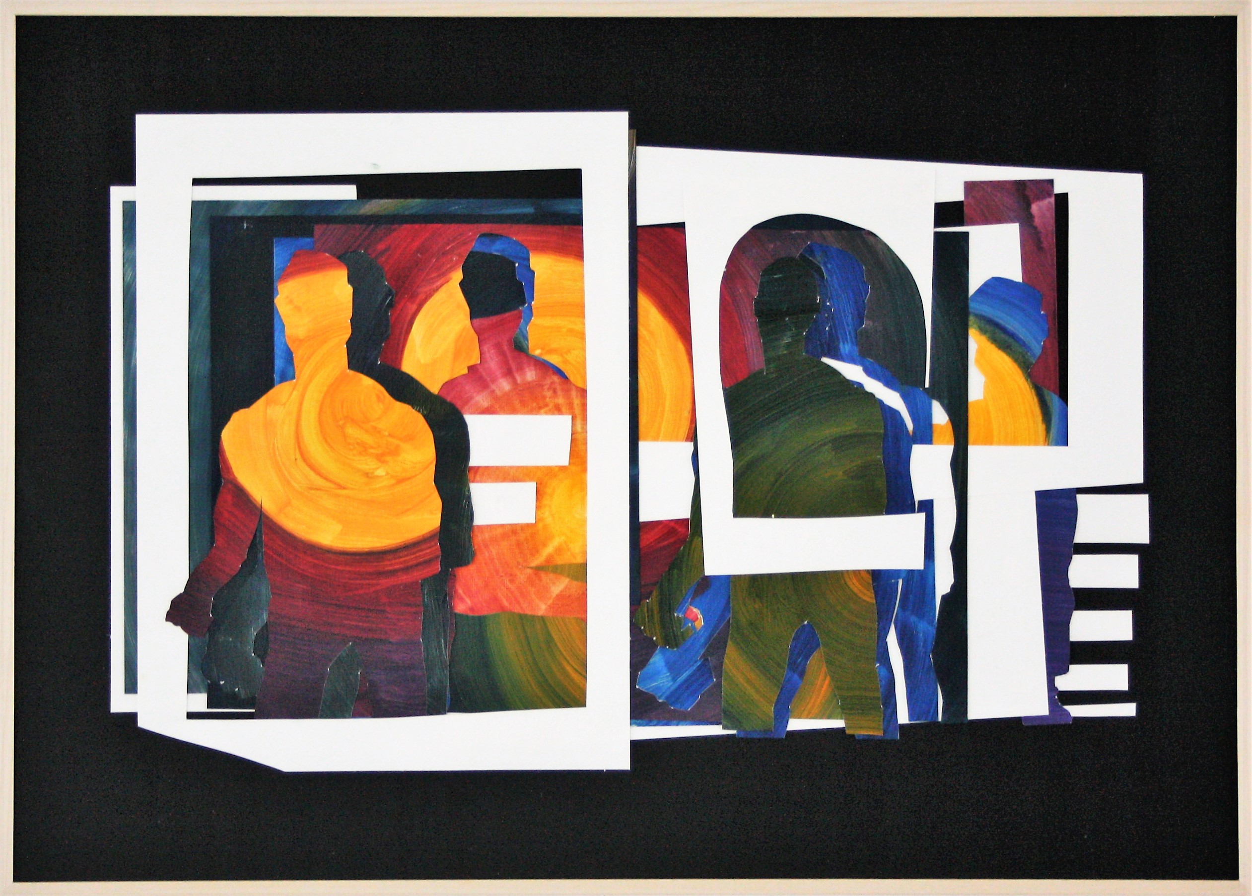 Desire (4), 76,5 x 54,5 cm, collage technique: oil on paper, 2023