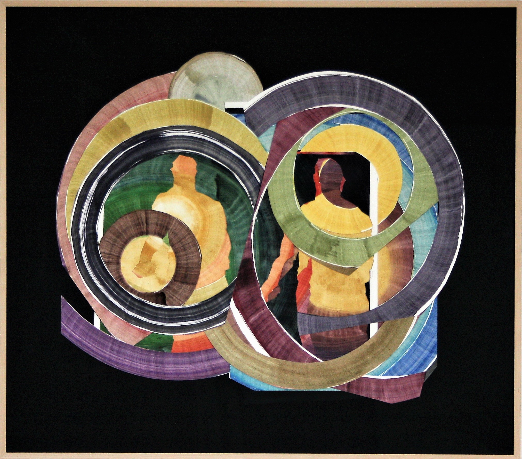 Desire (6), 75 x 66 cm, collage technique: oil on paper, 2023