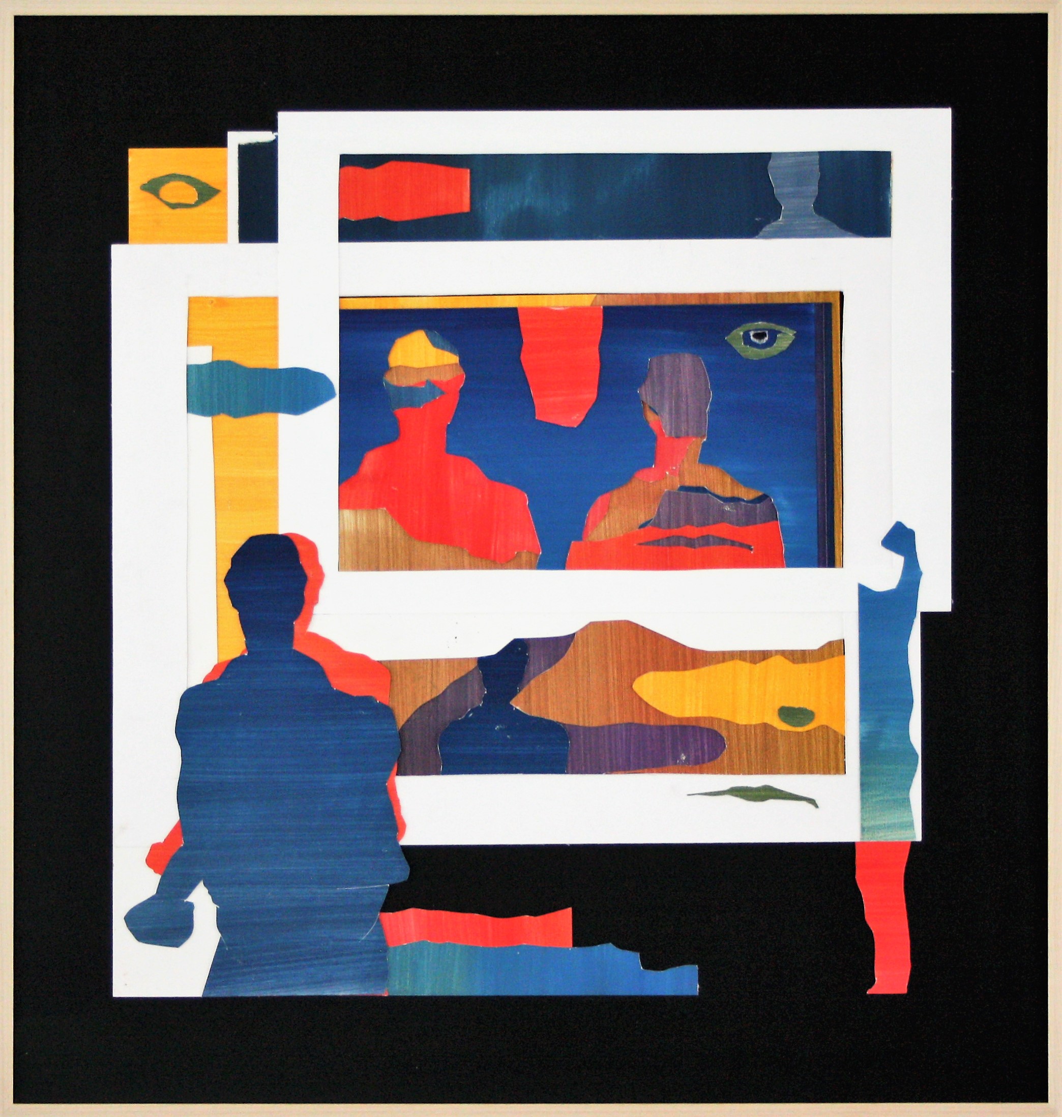 Desire (1), 63,5 x 67 cm, collage technique: oil on paper, 2022