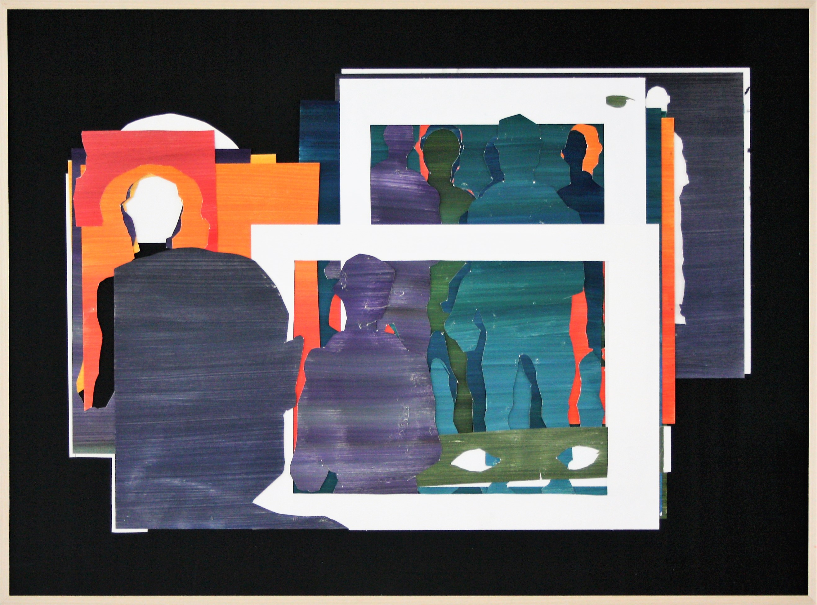 Desire (3), 80,5 x 59,5 cm, collage technique: oil on paper, 2022